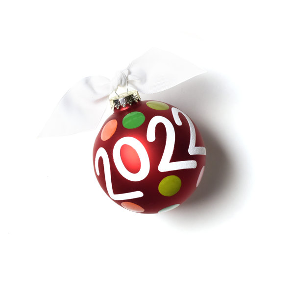 2022 Dated Christmas Ornaments Christmas Ball Ornament Dated 2022 Wayfair